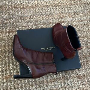 Rag & Bone Ellis dark red/mahogany heel boot